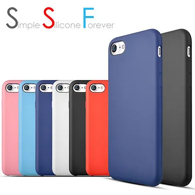 New Silicone Matte Back Case Cover For Apple IPhone 8 & 8 Plus +Screen Protector • $6.99