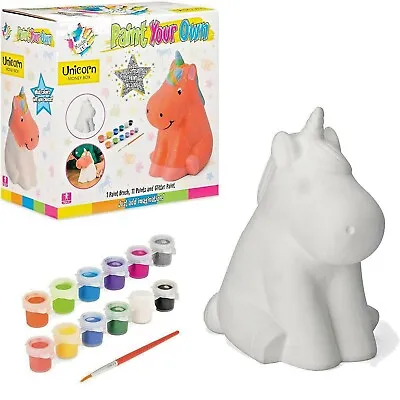 Kids Paint Your Own Money Box Unicorn Girls Boys Childrens Art & Craft Gifts • £8.95