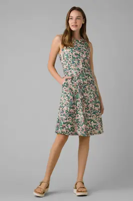 $29.99 • Buy Prana Jewel Lake Active Dress Green Floral Athletic Size Medium H20