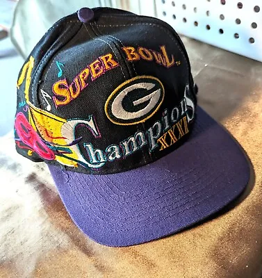 Vintage Green Bay Packers Super Bowl XXXI Champions Snap Back Hat New Orleans • $24.99