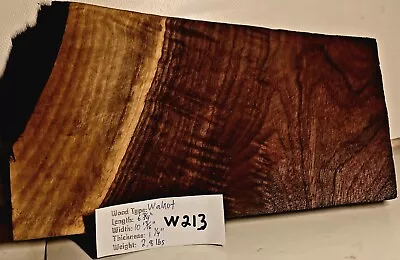 Natural Ohio Black Walnut Slab Live Edge Unfinished Wood Woodworking W213 • $13.77