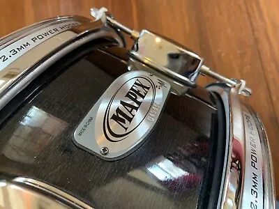 Mapx Pro M Snare Drum - Maple Shell - Lacquer Finish - Power Hoops - Beautiful ! • $111.89