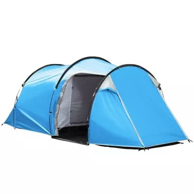 Family 2+1 Tunnel Tent Outdoor Camping Tent Ultralight Double-Walled W/Bag • £55.24