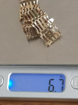 £160 • Buy 9ct Gold 6 Bar Gate Bracelet / Scrap Or Repair - See Desc