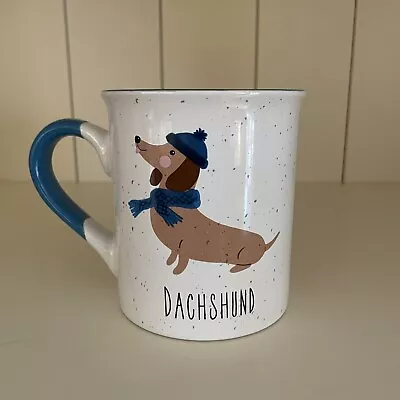 LOVE YOUR MUG Dachshund Coffee Mug Tea Cup In Hat Scarf Novelty Animal Dogs Snow • $14.99