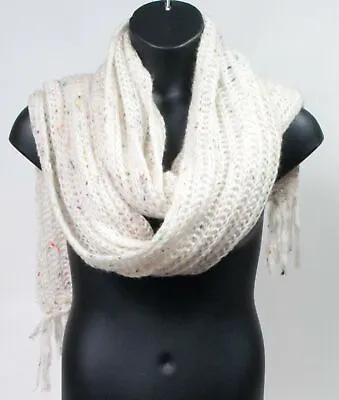 $9.99 • Buy Steve Madden Ladies Speckled Multi Color Soft Knit Scarf Ivory One Size MSRP $36