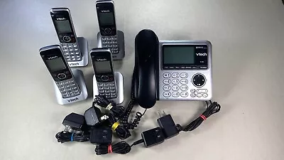 V-tech  Cordless Phone System - 1 Line 3 Remote Handsets W/answering Machine • $25