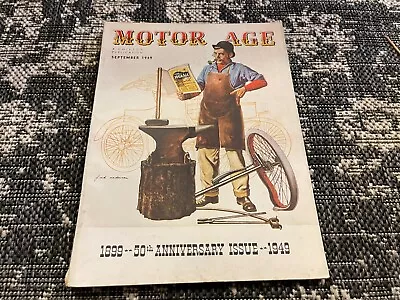 SEPTEMBER 1949 MOTOR AGE Car Magazine - Great PAINTED Cover And Lots Of Good Ads • $19.99