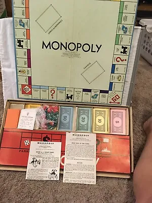 Monopoly Board Game By Parker Brothers Vintage 1961 • $10.50