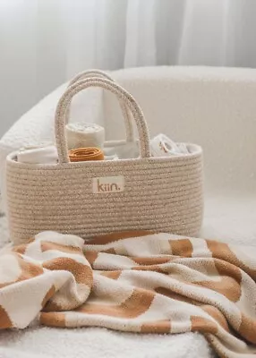 Cotton Rope Nappy Caddy Organiser • $59