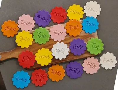 $9.95 • Buy Numbers Word Cookie Stamp, Fondant Stamp - Cupcake Embosser - Baking Accessory