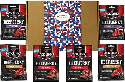 Jack Link's Beef Jerky Six Pack Selection Gift - Original Sweet Hot Teriyaki • £14.99
