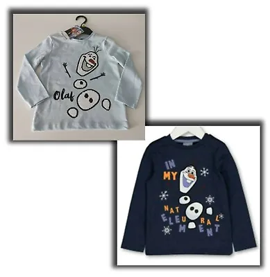 Baby Toddler Unisex Girl & Boy Frozen 2 Olaf Long Sleeve T-Shirt Top • £8.49