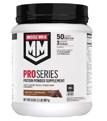 Muscle Milk Pro Series Protein Powder Supplement Knockout Chocolate 2 Pound • $26.99