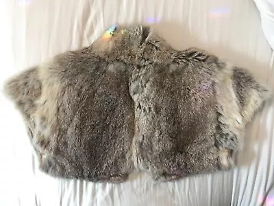 Pre-owned Real Vintage Rabbit Fur Short Sleeve Cropped Jacket Shrug Size Small • $7.29