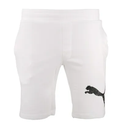 Puma Faux Embroidered Cat Shorts Mens White Casual Athletic Bottoms 84858805 • $17.99