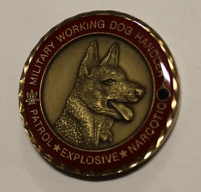 WORKING DOG K9 Handler Military Challenge Coin     / Red • $10