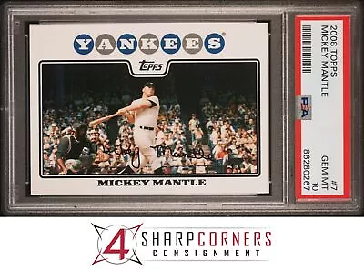 2008 Topps #7 Mickey Mantle Yankees Hof Psa 10 B3870109-267 • $33.99