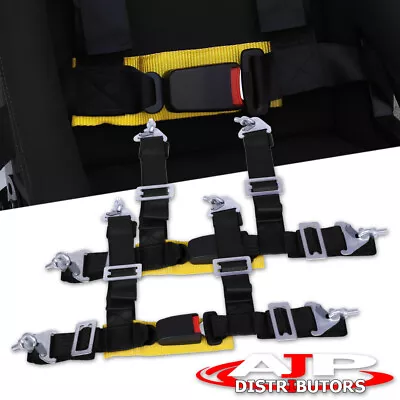 2X 4Pt 2  Seat Belt Harness Strap Quick Snap Buckle Latch Gold Strap • $34.99