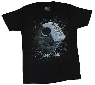 Star Wars Adult New T-Shirt - Epic Fail Blue Gray Death Star Pic • $12.98