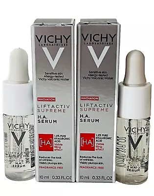 LOT OF 2 VICHY Liftactiv Supreme H.A Serum 1.5% Pure Hyaluronic Acid 10ml/0.33oz • $15.95