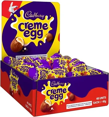 Cadbury Creme Eggs Milk Chocolate Egg With Gooey Fondant Centre Full Case 48x40g • £18.99