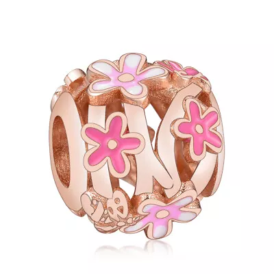 $28.50 • Buy DAISY HONEYBEE ROSE GOLD S925 Sterling Silver Charm By Charm Heaven NEW