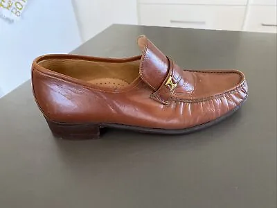 Men's Vintage 70’s Brown Leather Shoes US Size 9 LORENZO Work • $44.95