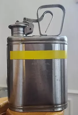 RARE*Vintage* Eagle No.1301 Stainless Steel 1 Gallon  Laboratory Safety Can • $119.99