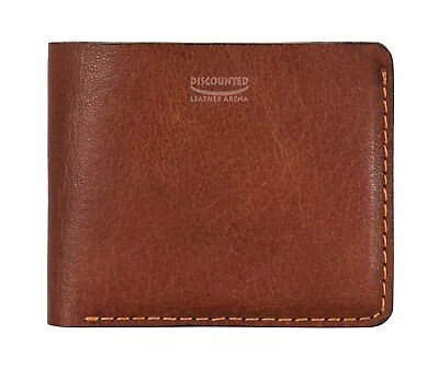 Mens Minimalist Leather Wallet With Coin Pocket Bifold Card Holder Money Purse • £13