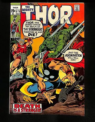 Thor #178 1st John Buscema Art On Thor! Abomination! Marvel 1970 • $0.99