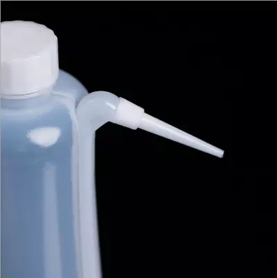 Screw On Tip Plastic Tattoo Washing Lab Squeeze Wash Bottle 500ml Clear White • $7.72