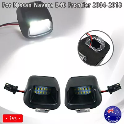 Pair For Nissan Navara D40 Frontier License Number Plate Lamp Light Rear Bumper • $19.95