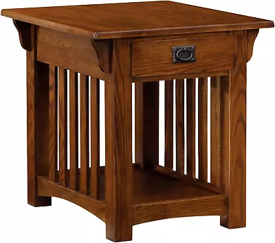 8207 Mission Impeccable End Table With Drawer Made With Solid Wood Side Table  • $273.99