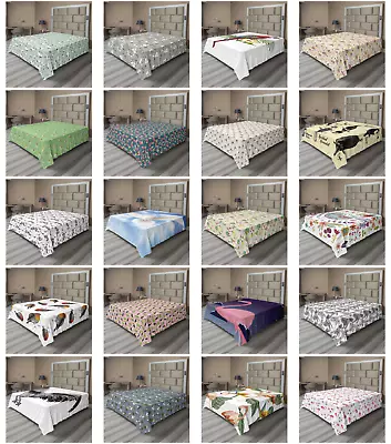 Ambesonne Bird Print Flat Sheet Top Sheet Decorative Bedding 6 Sizes • $30.99