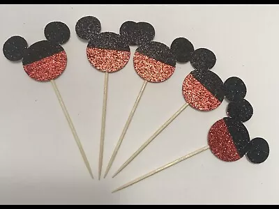 25  2” Mickey Mouse Cupcake Toppers • $15