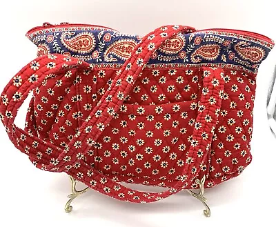 Vintage Vera Bradley Handbag Purse Americana Red White Blue • $14