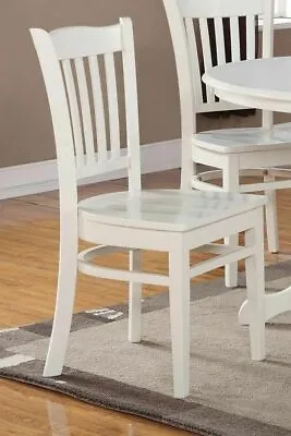 Set Of 2 Groton Dinette Kitchen Dining Chairs With Wood Seat In Linen Off-white • $167