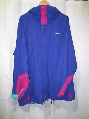 VINTAGE Patagonia Men's Large Mountain Storm Rain Coat Jacket Colorblock 85010 • $151.70