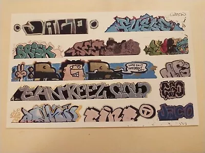 O Scale Custom Graffiti Decals #02- White Film • $5