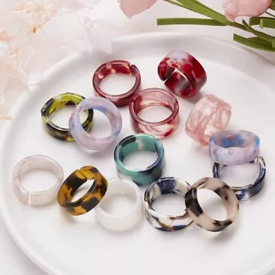 5pcs Colorful Resin Acrylic Knuckle Midi Rings Set Women Jewelry Gift Wholesale • $0.99