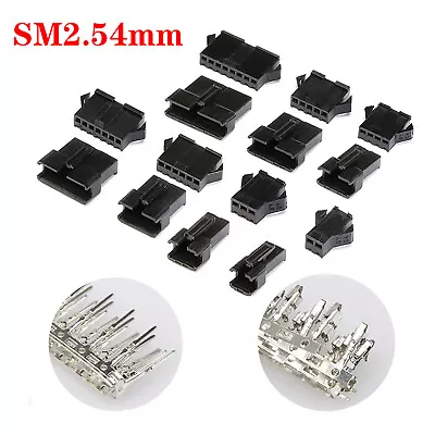 SM 2.54mm Plug+Socket+Crimps 2-10p Crimp Connector W2W (JST SM Style) • $3.58