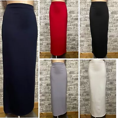 Ladies Long Maxi Pencil Stretchy Skirt Size 10 - 20 • £8