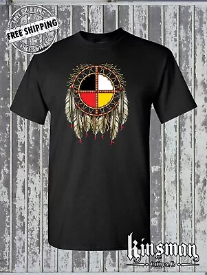 The Medicine Wheel Dreamcatcher T-Shirt / Native American Indian Heritage Tee • $16.95