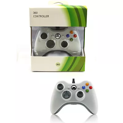 Xbox 360 - 6' White OG Rumble Analog Controller Hexir (Wired Gamepad Joypad Pad) • $18.99