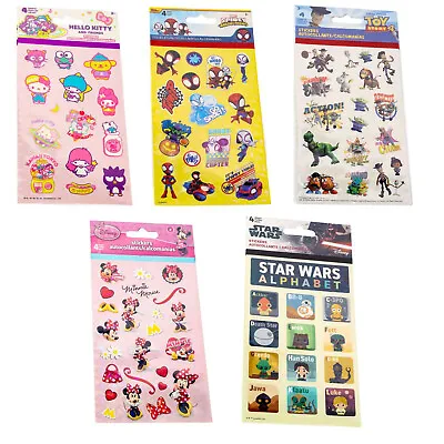 Licensed Kids Cartoon 4pc Cute Sticker Sheets Stationery Art Supplies Ages 3+ • $9.99