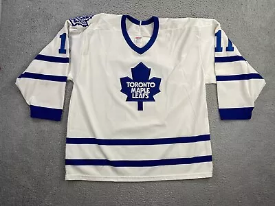 Vintage Toronto Maple Leafs Jersey Mens XL White CCM Canada Hockey Montano #11 • $75.88