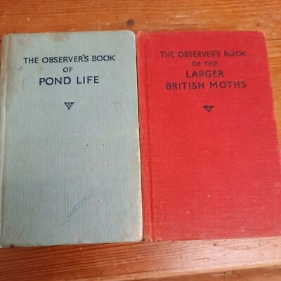 £4 • Buy Observer's Book Of Pond Life 1956 And Larger British Moths 1953
