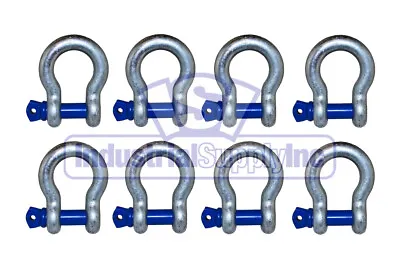 Anchor Shackle | Clevis | Alloy Screw Pin | 7/16  | 8 Pack | Industrial Supply • $30.50