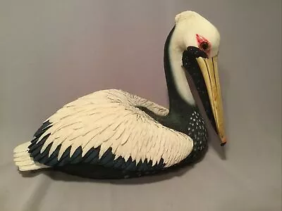 Beautiful Resting Pelican Bird Figurine Indoor Or Outdoor Garden Decor Resin • $24.99